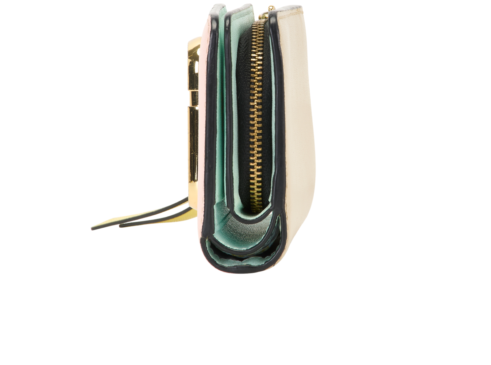 Marc Jacobs The Mini Compact Wallet, &pound;50, Accessories, Beige/Pink, Leather, Bottom view